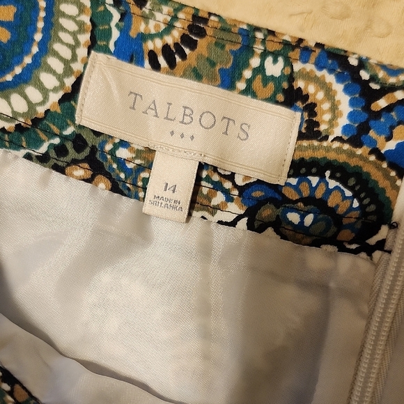 Talbots Blue Patterned Skirt - Picture 2 of 2